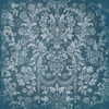 Blue Floral Chaos Poster Print by Jace Grey (12 x 12)