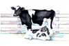 Big Moo Lil Moo Poster Print by Laurie Korsgaden (12 x 18)