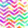 Rainbow Chevron Poster Print by Jace Grey (12 x 12)