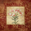Red Border Floral A2 Poster Print by Jace Grey (12 x 12)