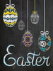 Easter Chalk Eggs Poster Print by Lauren Gibbons (9 x 12)