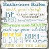 BATHROOM RULES Poster Print by Taylor Greene (12 x 12)