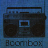 BOOMBOX ON BLUE Poster Print by Taylor Greene (12 x 12)