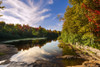 Lake Noel and autumn colours in the Laurentides of Quebec; Quebec, Canada Poster Print by Alberto Biscaro (20 x 13)