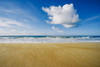 View of sun, sand, and surf at Cape Hatteras, North Carolina.; Cape Hatteras National Seashore, North Carolina. Poster Print by Skip Brown (17 x 11)