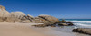 Sandy beach with large granite boulders and rock formations at Clifton Beach along the Atlantic Ocean in Cape Town; Cape Town, Western Cape, South Africa Poster Print by Alberto Biscaro (34 x 13)