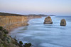 Limestone Stacks at Dusk, The Twelve Apostles, Princetown, Great Ocean Road, Victoria, Australia Poster Print by Raimund Linke (19 x 12)