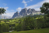 The Dolomites.  Mt Pomagagnon seen from near Cortina d'Ampezzo, Belluno Province, Italy.   The Dolomites are a UNESCO World Heritage Site, Poster Print by Ken Welsh (17 x 11)