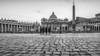 Rome, Italy.  St Peter's Basilica seen across St Peter's Square.  The historic centre of Rome is a UNESCO World Heritage Site. Poster Print by Ken Welsh (18 x 10)