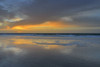 Sky at sunrise reflected on North Sea, beach and ocean at Helgoland, Schleswig-Holstein, Germany Poster Print by Raimund Linke (19 x 12)