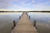 Wooden Jetty at Sunset, Lake Woerthsee, Fuenfseenland, Upper Bavaria, Bavaria, Germany Poster Print by Raimund Linke (19 x 12)