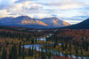 Landscape along the Nahanni Range Road, a remote and wild place in the Yukon. Beautiful fall colours are seen; Yukon, Canada Poster Print by Robert Postma (18 x 12)