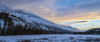 Sunset over the Grey Ridge mountains above Annie Lake in winter; Whitehorse, Yukon, Canada Poster Print by Robert Postma (27 x 11)