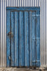 Close-up of a weathered blue shed door in Kobuk; Northwestern Alaska, Alaska, United States of America Poster Print by Kevin G. Smith (12 x 19)