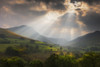 Mountains and Valley at Sunset after Rain Storm in Early Autumn, Derwent Fells, Lake District, Cumbria, England Poster Print by Jeremy Walker (20 x 13)