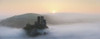 Ruins of Corfe Castle at Dawn, Dorset, England Poster Print by Jeremy Walker (29 x 11)