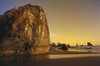 Sunset over Beach and Rock Formations, Bandon Beach Oregon Coast, Oregon, USA Poster Print by J. A. Kraulis (17 x 11)