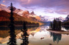 Spirit Island on Maligne Lake, Jasper National Park, Alberta, Canada Poster Print by J. A. Kraulis (17 x 11)