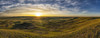 Sunset on the horizon over a vast landscape, Grasslands National Park; Val Marie, Saskatchewan, Canada Poster Print by Robert Postma (25 x 9)