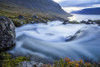 The Water From The Large Waterfall Called Dynjandi Flows By In This Long Exposure On Its Way To The Ocean; Westfjords, Iceland Poster Print by Robert Postma (19 x 12)
