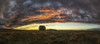 Abandoned House In Rural Iceland With A Beautiful Sunset In The Sky; Iceland Poster Print by Robert Postma (32 x 14)