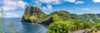 Panoramic view of Kahakuloa Bay Beach on the island of Maui, Hawaii, USA; Maui, Hawaii, United States of America Poster Print by Living Moments Media (37 x 12)