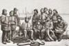 A lifeboat crew ready for service, 19th century.  From The London Illustrated News, published 1881. Poster Print by Ken Welsh (18 x 12)