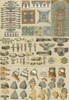 Ornaments, headdresses and footwear of the Babylonians and Assyrians.  After a late 19th century work by Friedrich Hottenroth. Poster Print by Ken Welsh (11 x 17)