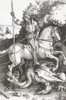 Saint George slays the dragon.  After a print by Albrecht Durer. Poster Print by Ken Welsh (12 x 18)