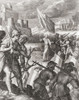 Saint John of Capistrano leads the Hungarian troops against the Ottomans at the siege of Belgrade.  Saint John of Capistrano.  In Italian, Giovanni da Capistrano, 1386 � 1456.  Italian Franciscan priest. Poster Print by Ken Welsh (13 x 17)