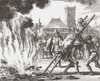 A witch condemned to be burned alive in 16th century Holland.  After a 17th century work by Jan Luyken. Poster Print by Ken Welsh (17 x 14)