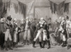 Washington parting from his officers at Fraunces Tavern, New York City, USA, on December 4th, 1783.  George Washington, 1732 - 1799, first President of the United States.  After a painting by Alonzo Chappel. Poster Print by Ken Welsh (16 x 12)