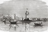 The harbour, Rhodes, Greece.  From A Popular History of Greece, published 1887. Poster Print by Ken Welsh (18 x 12)