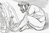 Odysseus and Polyphemos, king of the Cyclops. From A Popular History of Greece, published 1887. Poster Print by Ken Welsh (17 x 11)