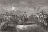 Surrender of Lord Cornwallis at York Town, Virginia, USA, October 19th, 1781. Lord Charles Cornwallis, 1st Marquis and 2nd Earl Cornwallis, 1738 - 1805. British general and statesman.  After a 19th century work. Poster Print by Ken Welsh (18 x 12)