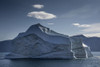 Iceberg floating on the Franz Joseph Fjord, just off the coast of Greenland; Greenland Poster Print by Karen Kasmauski (18 x 12)