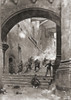 French soldiers in combat in a chateau during the Franco-Prussian War of 1870.  After a painting by Edouard Detaille. Poster Print by Ken Welsh (12 x 16)