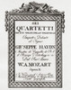 'Haydn' Quartets (Op10). Cover of score for Mozarts 'Haydn' Quartets (6 quartets dedicated to Haydn).  Wolfgang Amadeus Mozart, 1756-1791.  Austrian composer.  From The Golden Age of Vienna, published 1948. Poster Print by Ken Welsh (12 x 15)