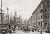 South Street seen from Maiden Lane, New York, United States of America.  After an early 19th century work by William James Bennett. Poster Print by Ken Welsh (16 x 11)