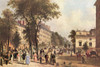 Les Grands Boulevards, from Le Boulevard des Italiens in the direction of Le Boulevard Montmartre, Paris, France in the 19th century.  After the painting by J. Canella. From L'Illustration, published 1936. Poster Print by Hilary Jane Morgan (17 x 11)