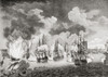 The destruction of the Turkish fleet in the Aegean sea by the Russians in the naval Battle of Chesme, 7th July, 1770, during the Russo-Turkish War (1768�1774). Poster Print by Hilary Jane Morgan (16 x 11)
