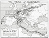 Map showing the trail of Napoleon, 1785-1815.  From the book Outline of History by H.G. Wells, published 1920. Poster Print by Ken Welsh (17 x 13)