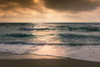 Evening light over Fistral Bay in Newquay in Cornwall. Poster Print by Loop Images Ltd. (18 x 12)