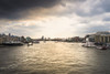 Warm late evening light over the River Thames in London. Poster Print by Loop Images Ltd. (17 x 11)
