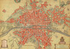 18th century map of Paris, France with its suburbs and environs. Poster Print by Ken Welsh (19 x 13)