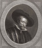 Sir Peter Paul Rubens, 1577 - 1640.  Flemish artist.  After a work by Flemish engraver Lambertus Antonius Claessens, 1763 - 1823,  based on a self-portrait by Rubens. Poster Print by Ken Welsh (13 x 15)