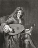 Charles Mouton, 1617 - circa 1699. French lutenist and composer.  After an engraving by Gerard Edelinck from the painting by Fran�ois de Troy. Poster Print by Ken Welsh (13 x 17)