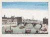 View of the Ponte Santa Trinita Across the Arno River, Florence, Italy. After a work from circa 1760 by Jean Pelletier.  Later colourization. Poster Print by Ken Welsh (17 x 13)