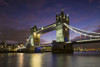 Tower Bridge illuminated at sunset. Poster Print by Loop Images Ltd. (18 x 12)
