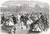 Skating on the Lake of Suresnes, Bois de Boulogne, Paris, France.  From the February 6, 1869 edition of the Illustrated London News. Poster Print by Ken Welsh (17 x 12)